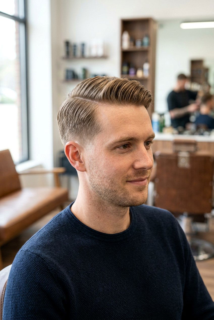 Tapered Side Part - 20 hairstyles for men with thin hair - 20 hairstyles for men with thin hair