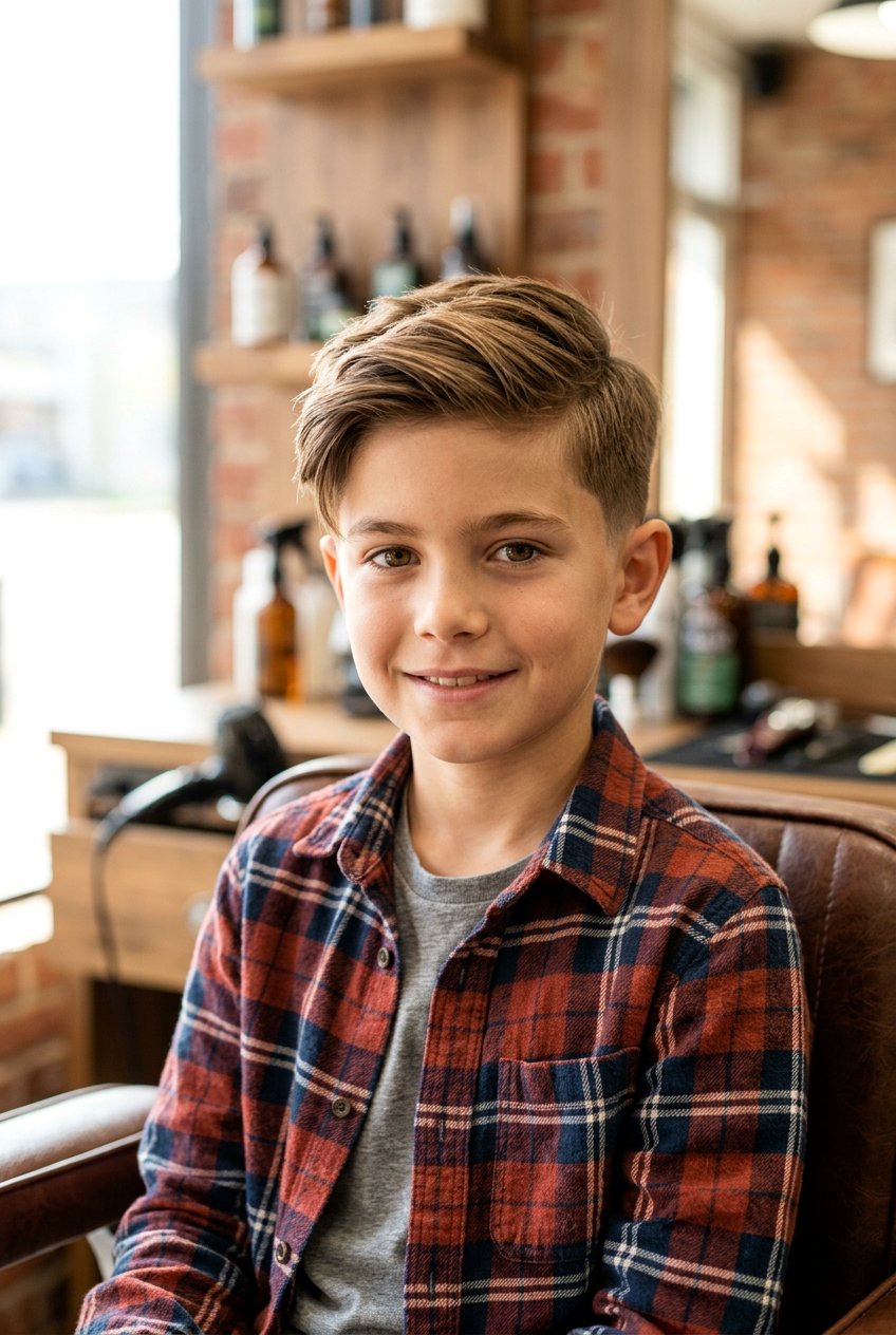Tapered Side Sweep - 20 cute picture day haircuts for boys - 20 cute picture day haircuts for boys