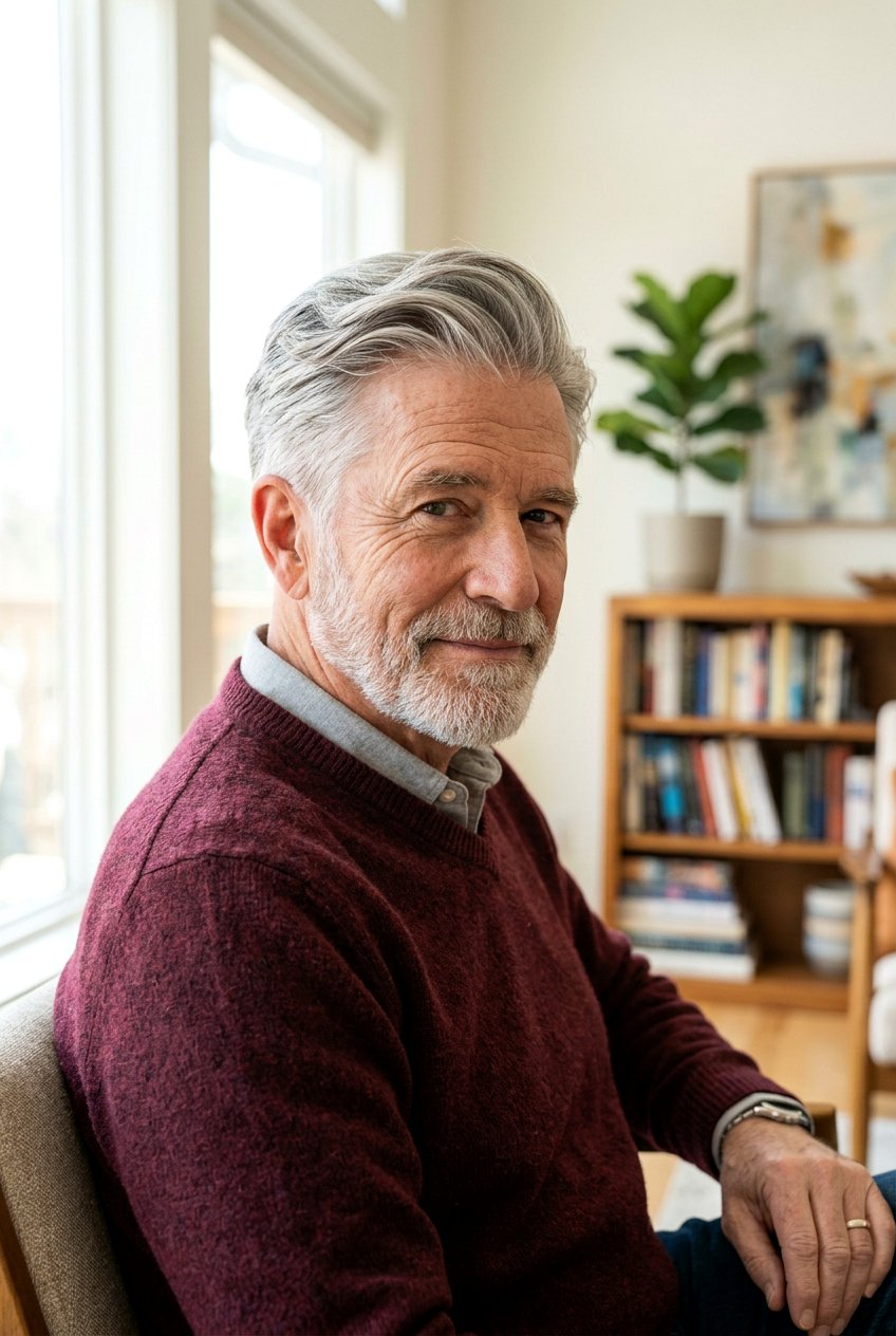 Tapered Side Swept Flow - 20 bro flow for older men - 20 bro flow for older men