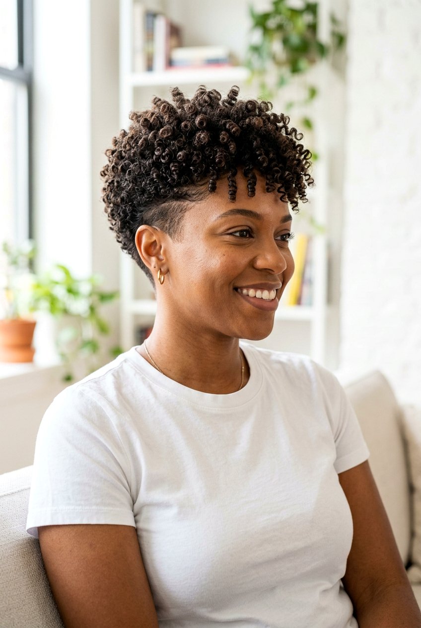 Tapered Sides Curly Pixie Cut Women - 20 tapered sides curly top haircut women - 20 tapered sides curly top haircut women