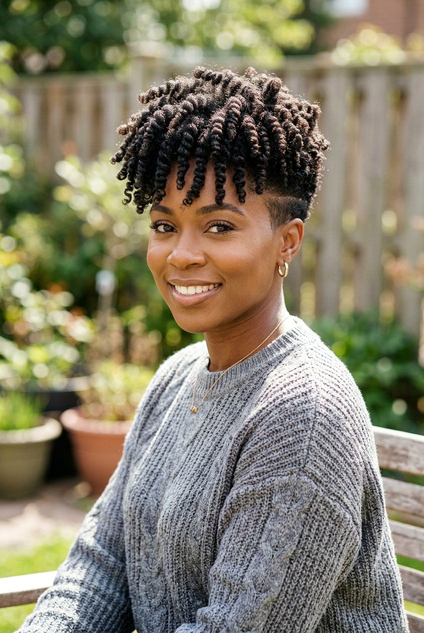 Tapered Sides Twist Out Curly Top Women - 20 tapered sides curly top haircut women - 20 tapered sides curly top haircut women