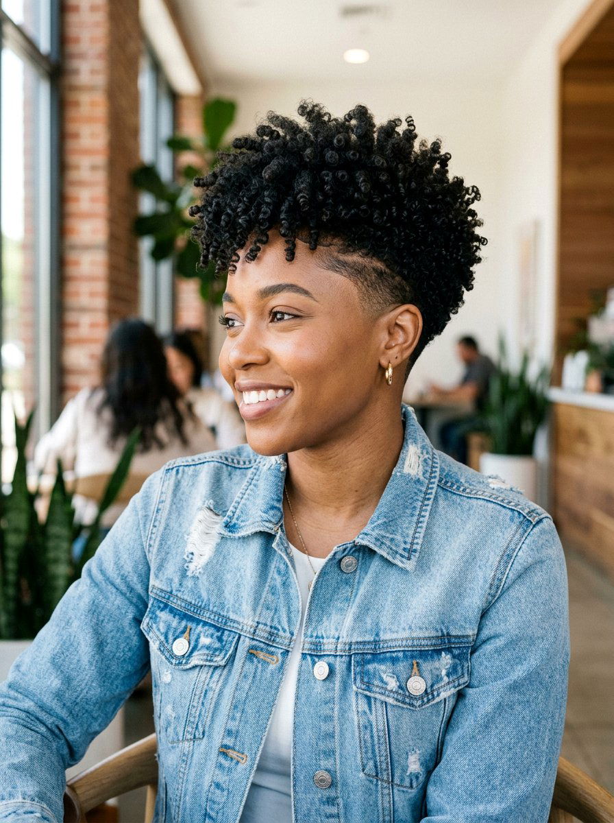 Tapered TWA Curls - 20 twa hairstyles with curls - 20 twa hairstyles with curls