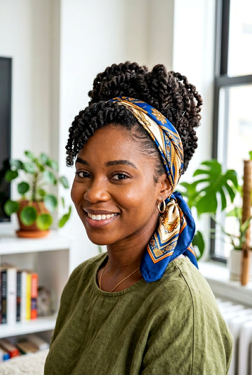 Tapered Twist Out Updo - 20 twist out on tapered natural hair - 20 twist out on tapered natural hair