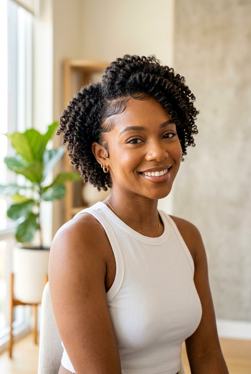 Tapered Twist Out With Edge Control - 20 twist out on tapered natural hair - 20 twist out on tapered natural hair