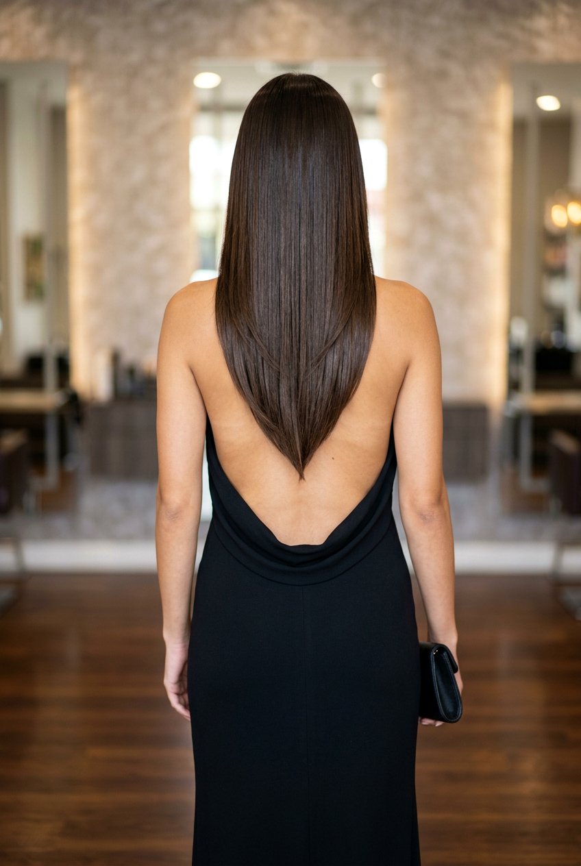 Tapered V Cut Layers - 20 sleek layered haircut for straight hair women - 20 sleek layered haircut for straight hair women