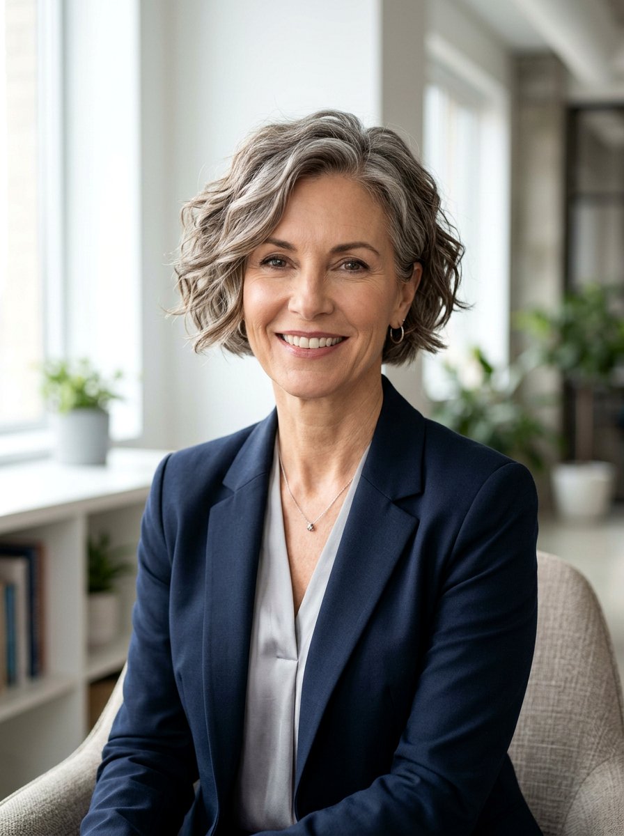 Tapered Wavy Bob - 20 soft wavy bob for women over 50 - 20 soft wavy bob for women over 50