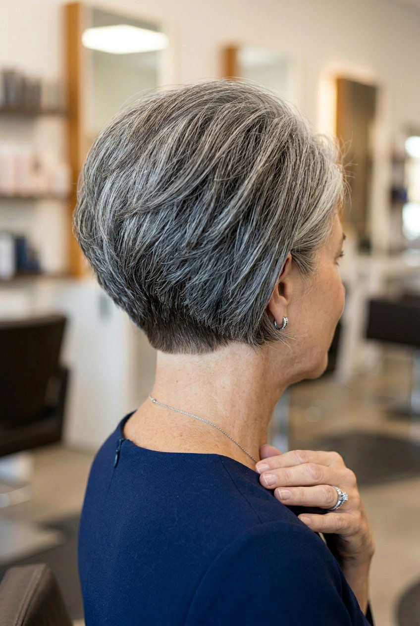 Tapered Wedge Bob - 20 business casual bob for mature women - 20 business casual bob for mature women