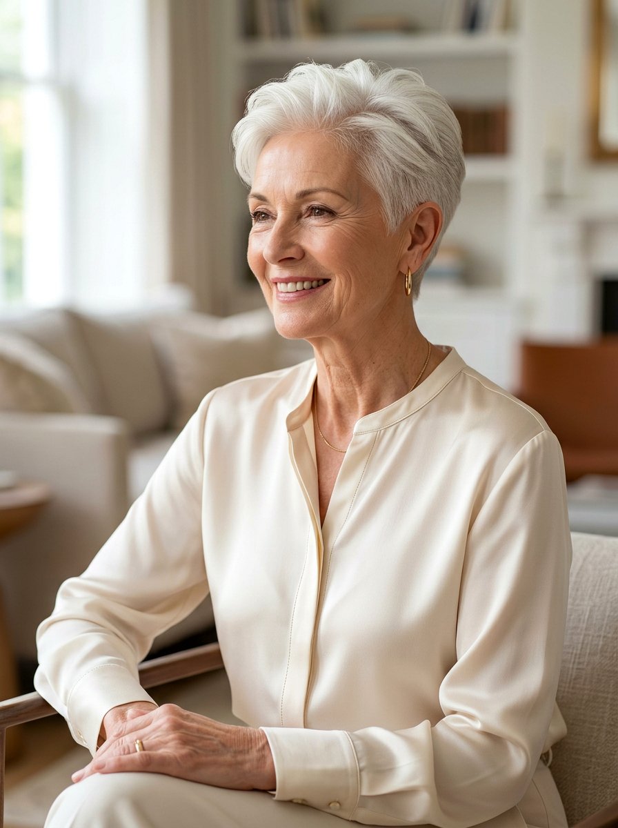 Tapered White Pixie Cut - 20 white pixie haircut for older women - 20 white pixie haircut for older women