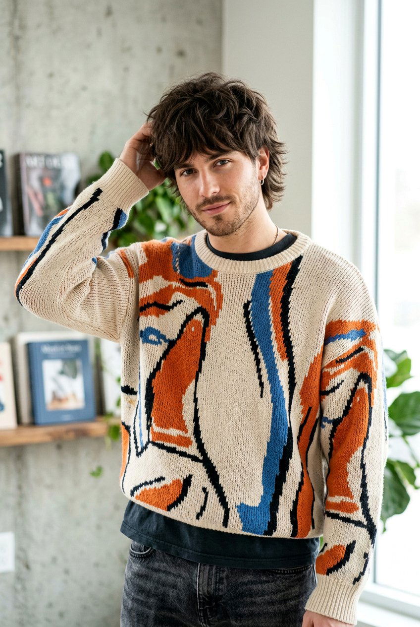 Tapered Wolf Cut - 20 mens haircut for round chubby face - 20 men’s haircut for round chubby face