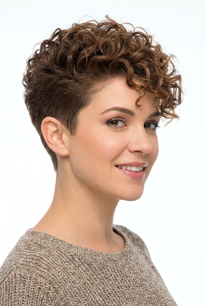 Tapered curly pixie - 20 short layered haircuts - 20 short layered haircuts