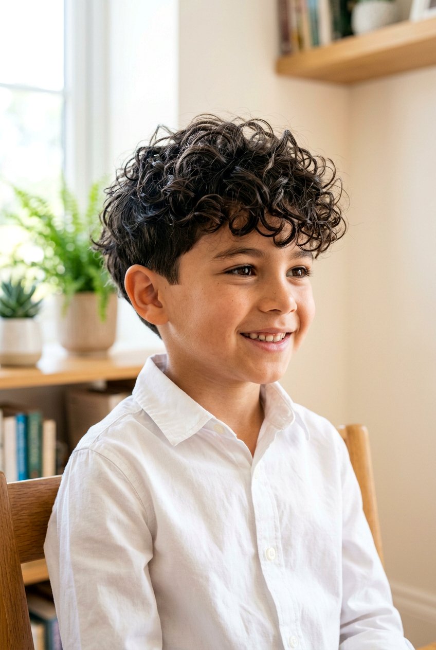 Tapered curly shag look - 20 little boy curly shag haircut - 20 little boy curly shag haircut