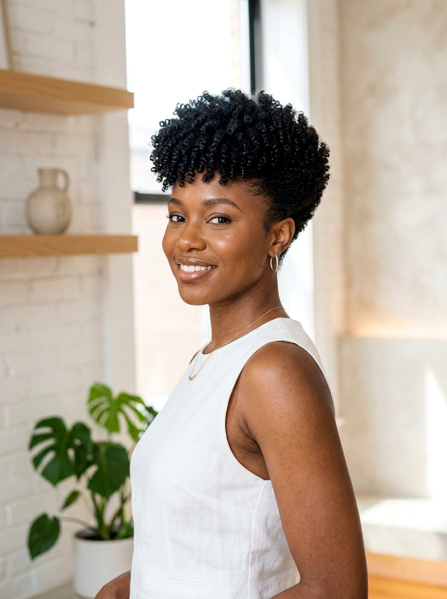 Tapered cut 4C hair - 20 wash and go tapered cut - 20 wash and go tapered cut