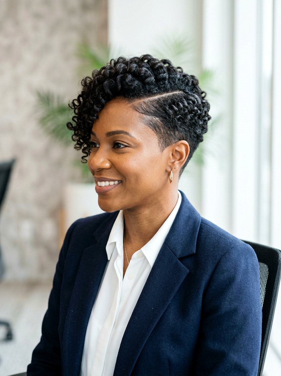 Tapered cut with side part - 20 wash and go tapered cut - 20 wash and go tapered cut