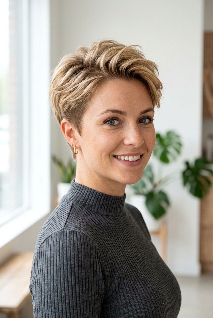 Tapered feathered crop fine hair - 20 feathered layers for fine hair women - 20 feathered layers for fine hair women