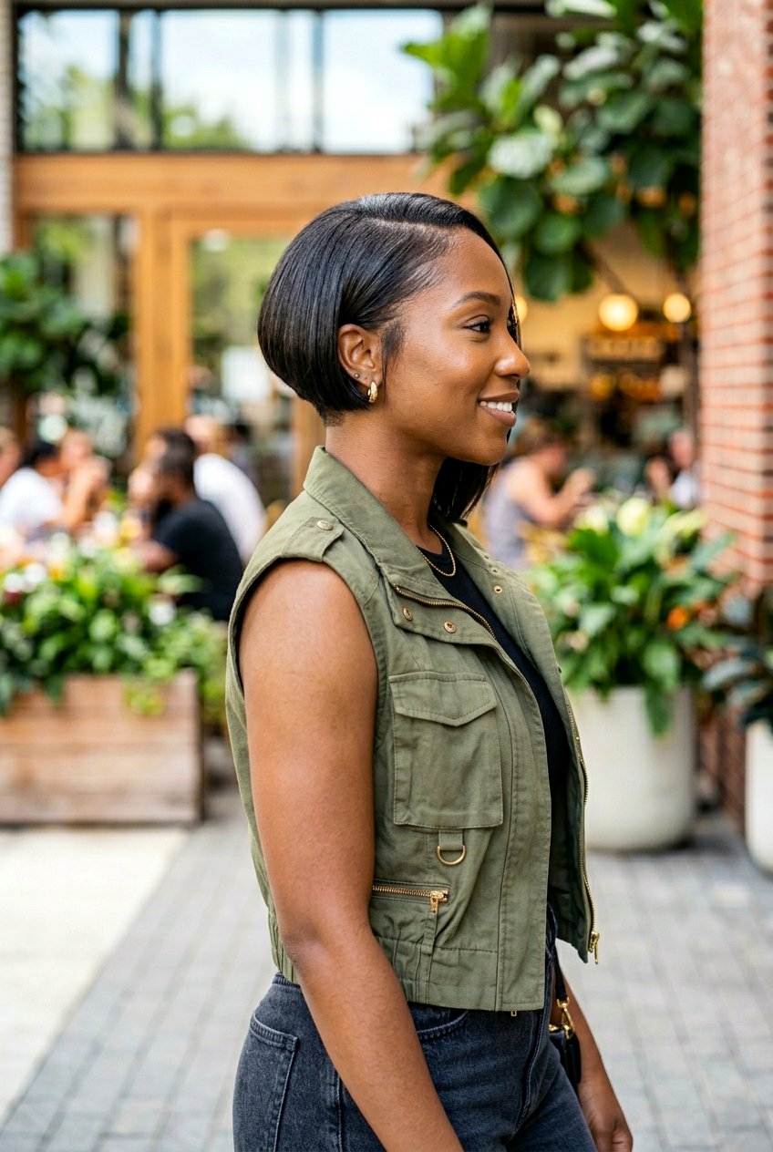 20 Silk Press on Short Natural Bob: Sleek & Stylish Looks