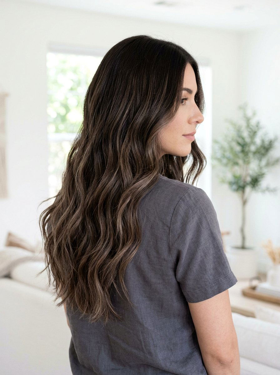 Taupe Brown Balayage On Dark Brown Hair - 20 taupe brown balayage - 20 taupe brown balayage