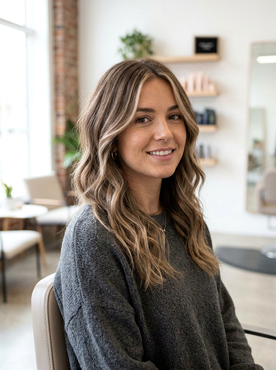 Taupe Brown Balayage With Face Framing Pieces - 20 taupe brown balayage - 20 taupe brown balayage