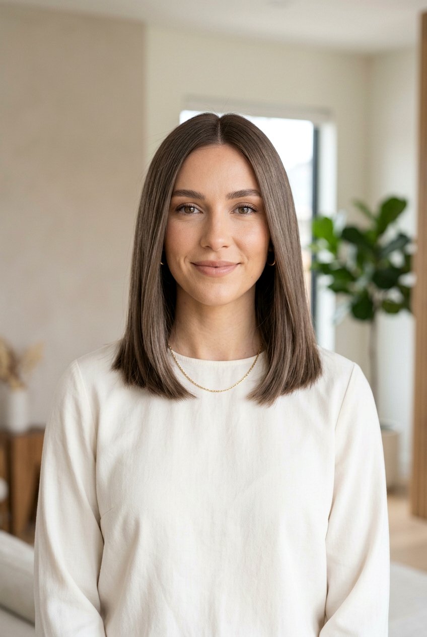 Taupe Brunette Lob Haircut - 20 cool taupe brunette hair color - 20 cool taupe brunette hair color
