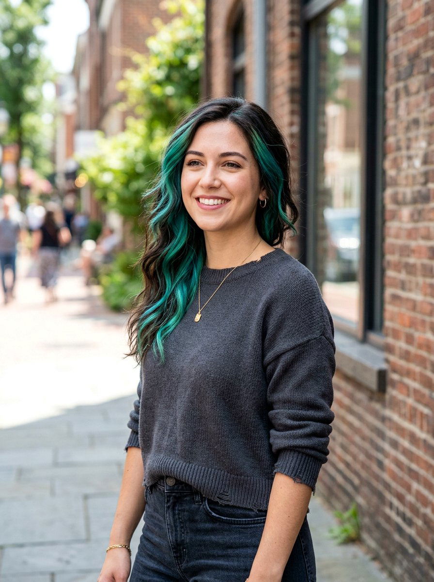 Teal Accent Hair Color - 20 pinterest hair color ideas for women - 20 pinterest hair color ideas for women