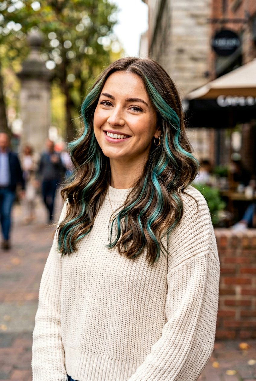 Teal Balayage On Brown Hair - 20 teal balayage on dark hair - 20 teal balayage on dark hair