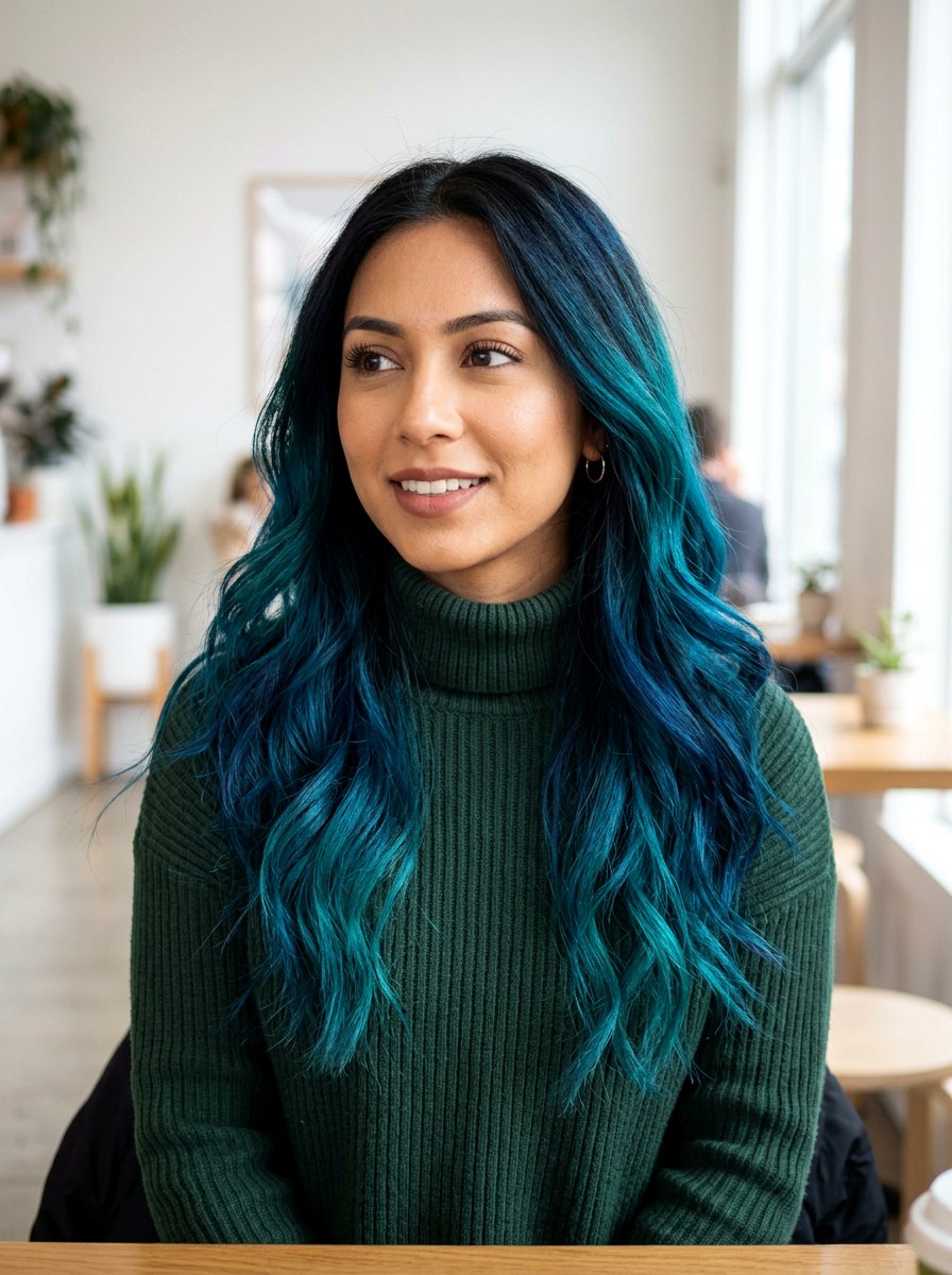 Teal Blue Black Hair Color - 20 winter blue black hair color - 20 winter blue black hair color