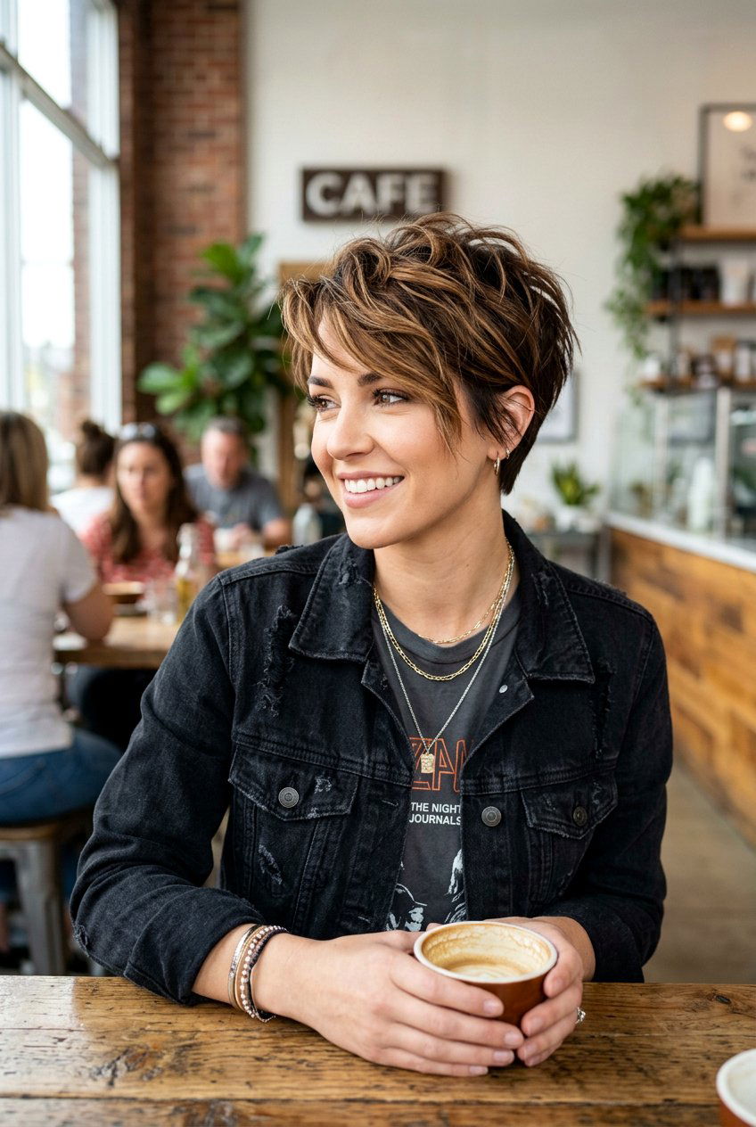 Teddy Bear Brunette Pixie Cut - 20 teddy bear brunette hair - 20 teddy bear brunette hair