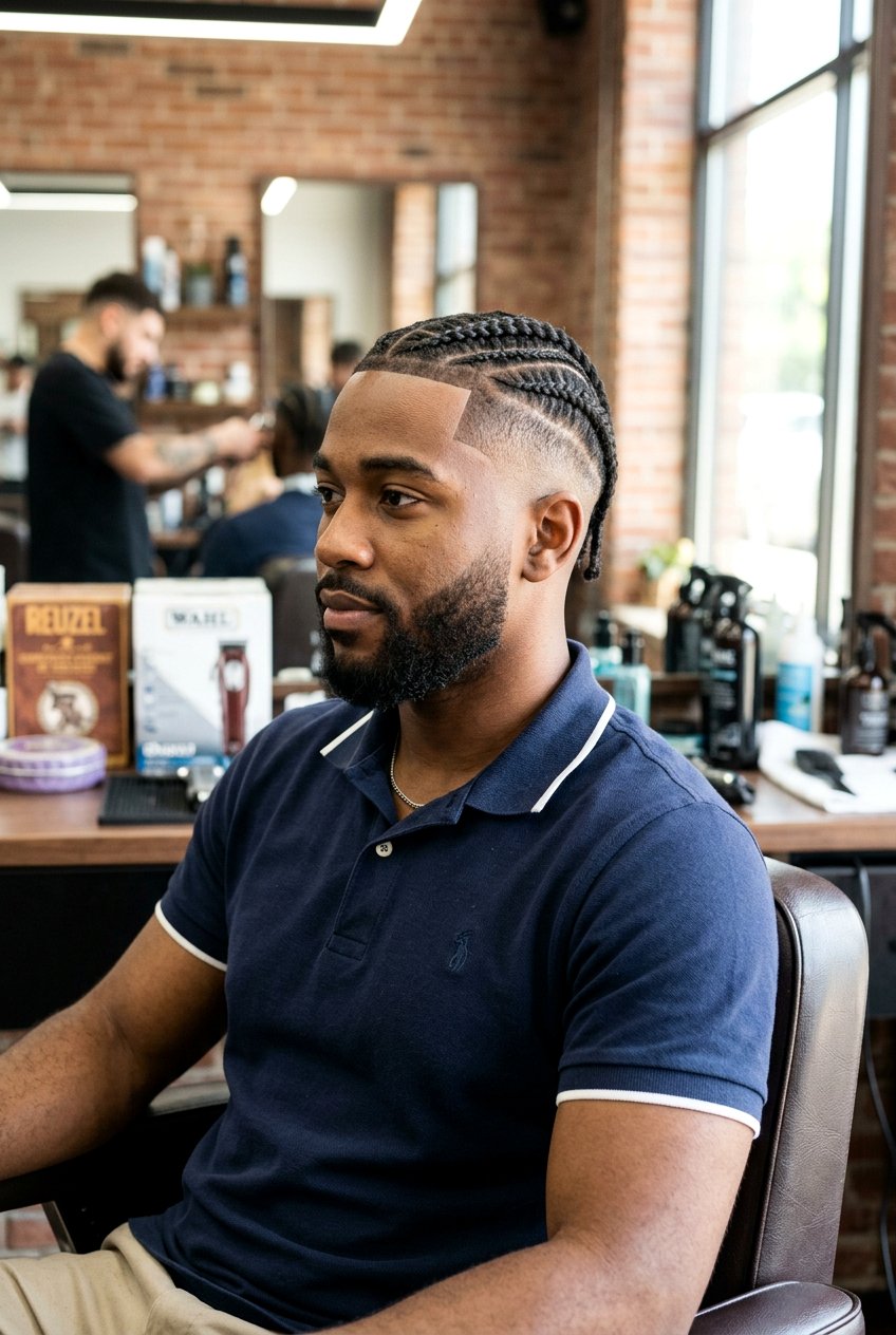 Temp Fade Braids Undercut - 20 braids with undercut men - 20 braids with undercut men