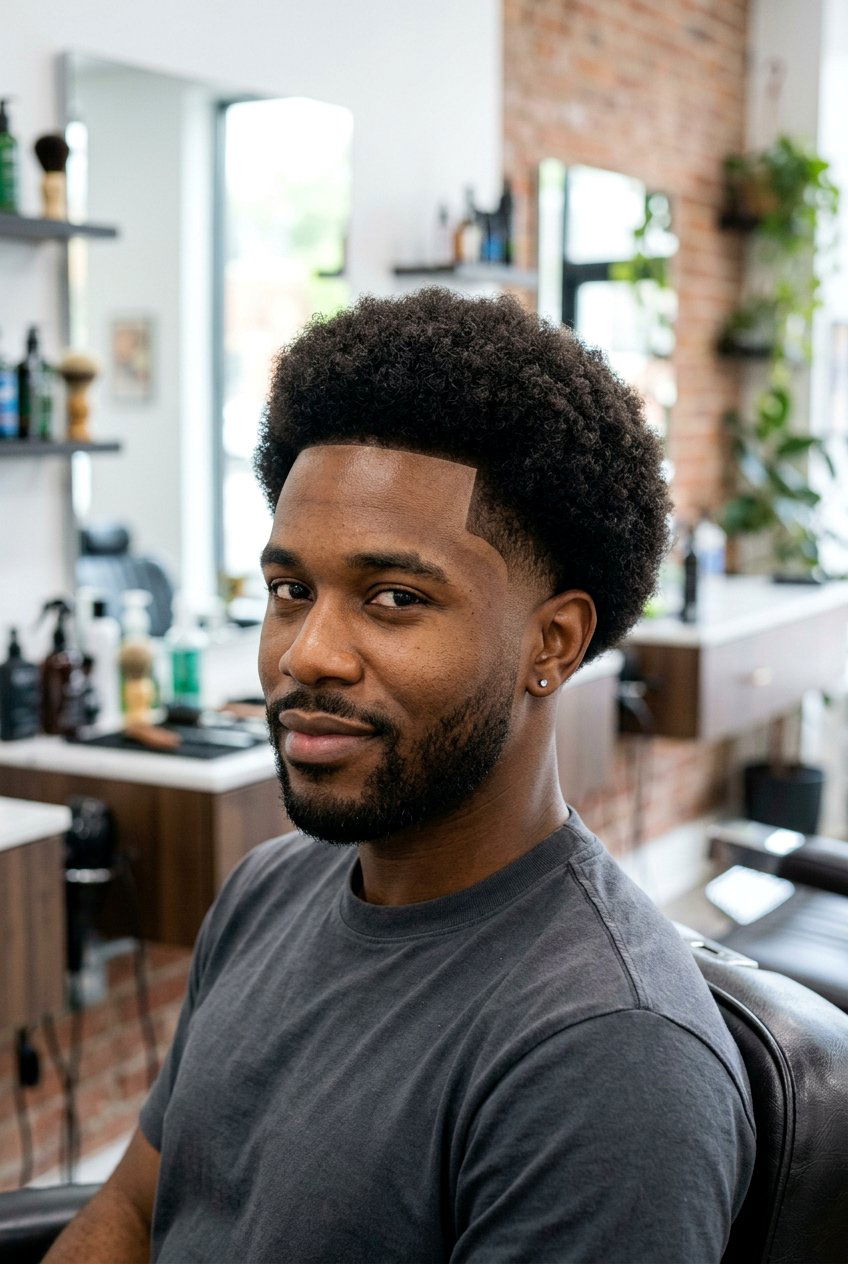 Temp fade with afro - 20 temp fade haircut - 20 temp fade haircut