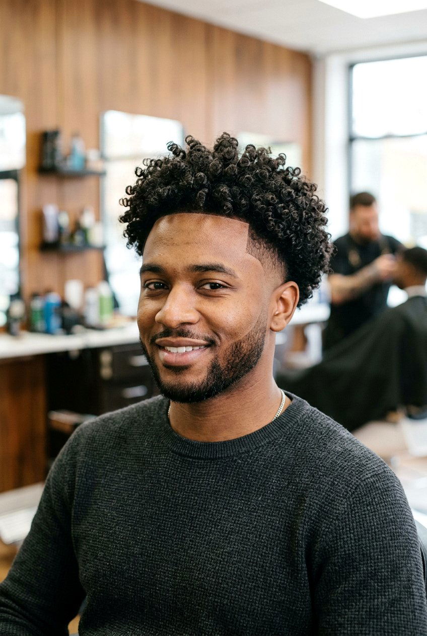 Temp fade with curls - 20 temp fade haircut - 20 temp fade haircut