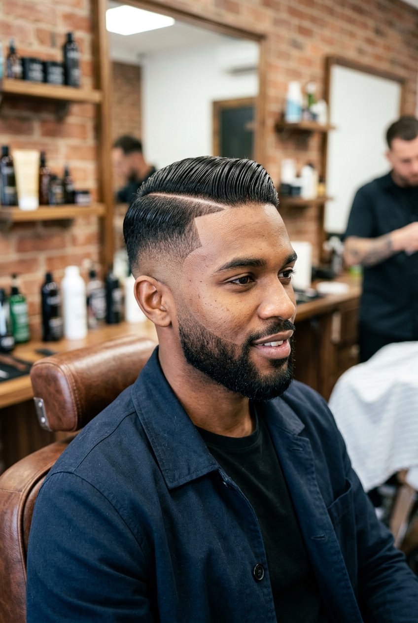 Temp fade with side part - 20 temp fade haircut - 20 temp fade haircut