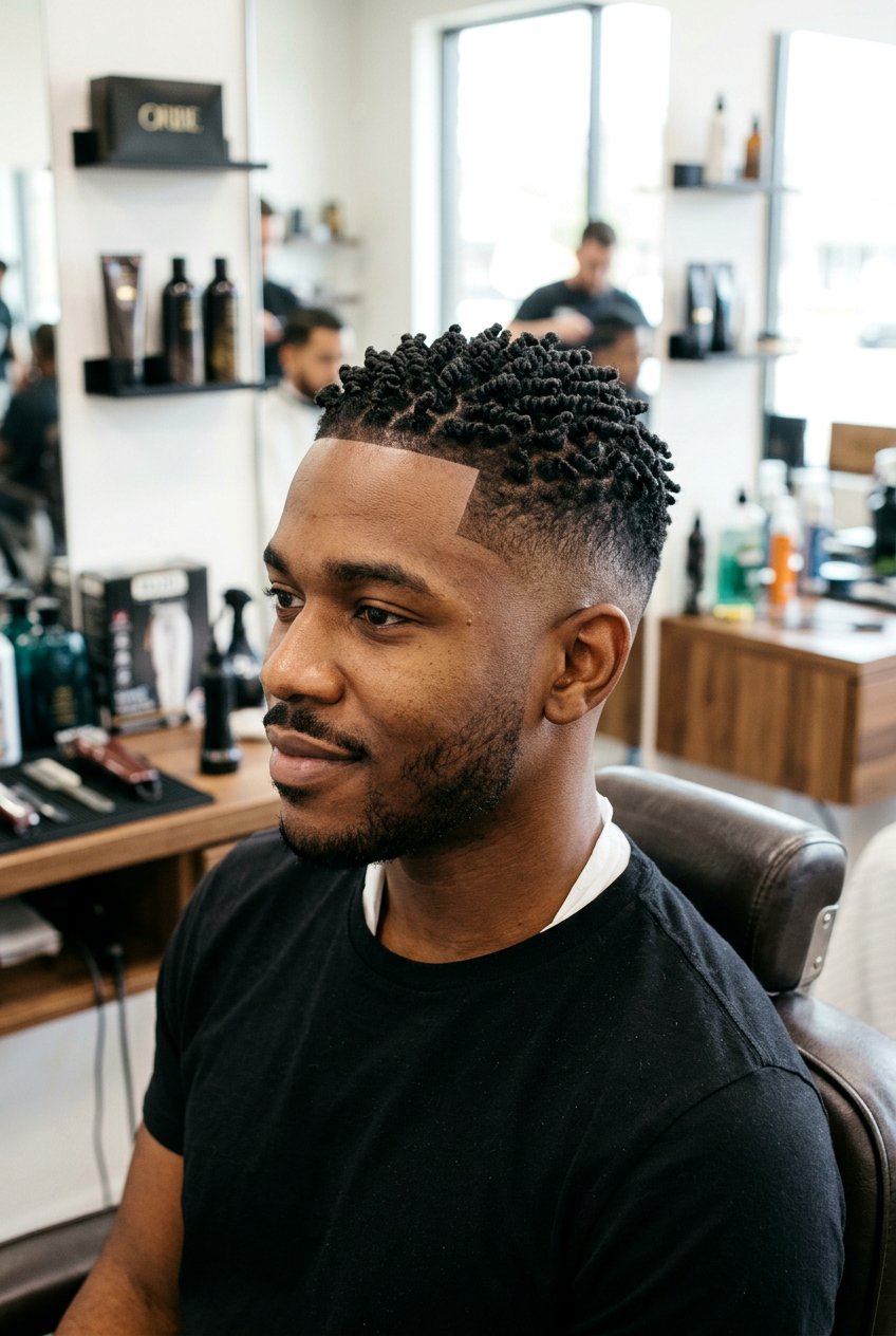 Temp fade with sponge twists - 20 temp fade haircut - 20 temp fade haircut