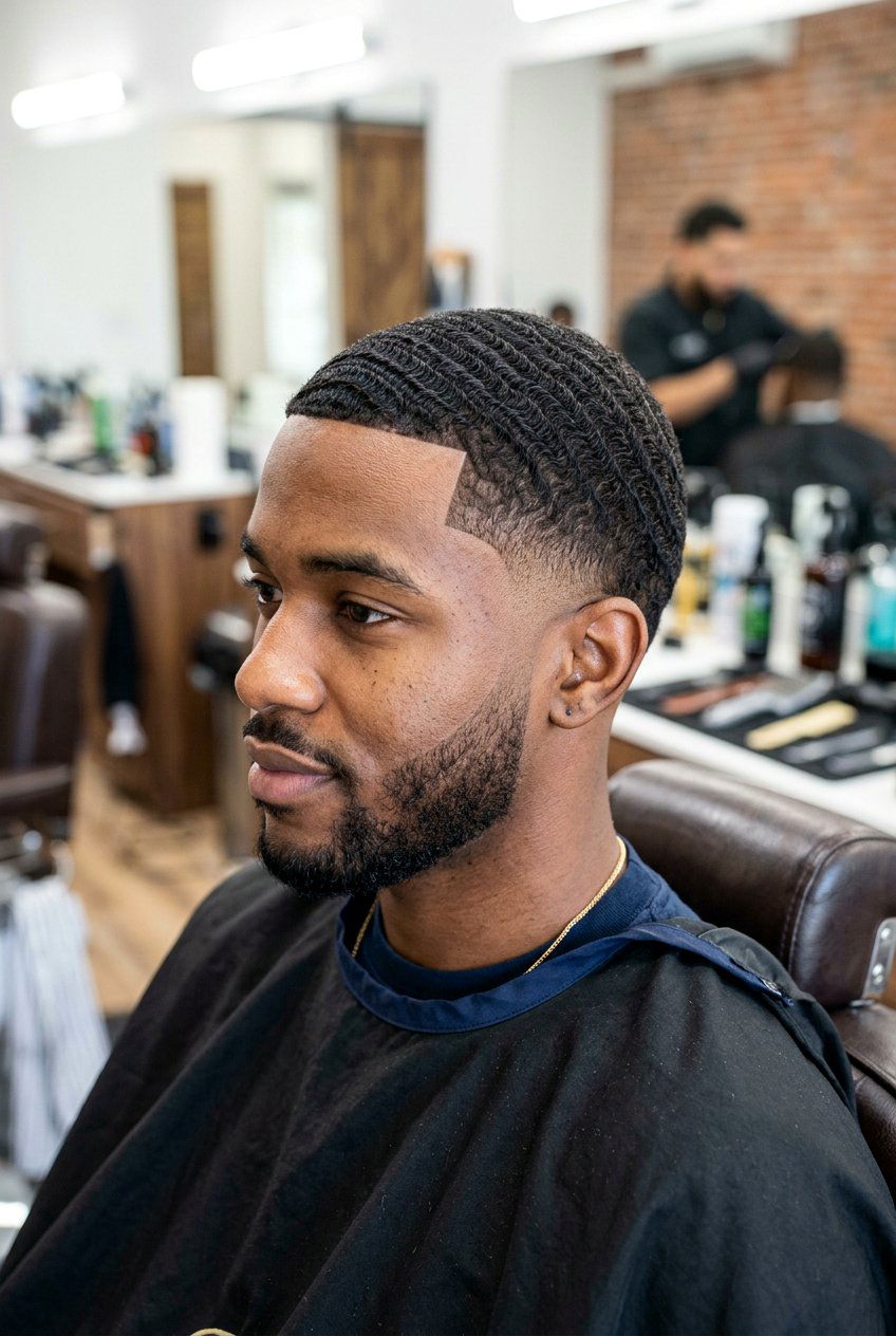 Temp fade with waves - 20 temp fade haircut - 20 temp fade haircut