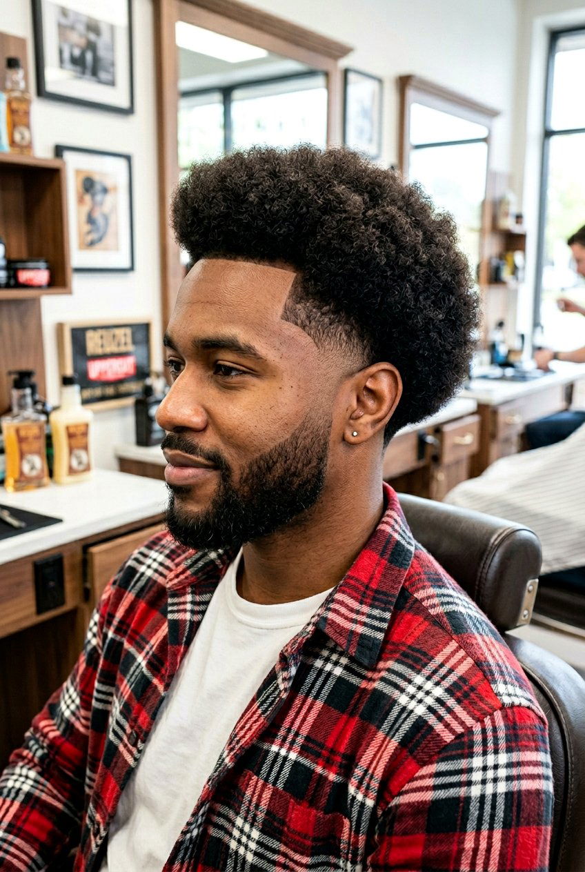 Temple Burst Fade Afro - 20 afro burst fade haircut men - 20 afro burst fade haircut men