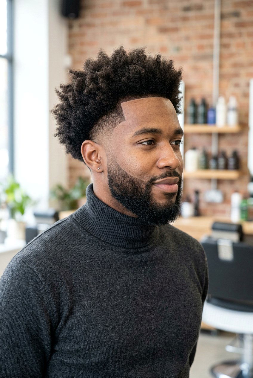 Temple Fade Afro - 20 afro taper fade for black men - 20 afro taper fade for black men