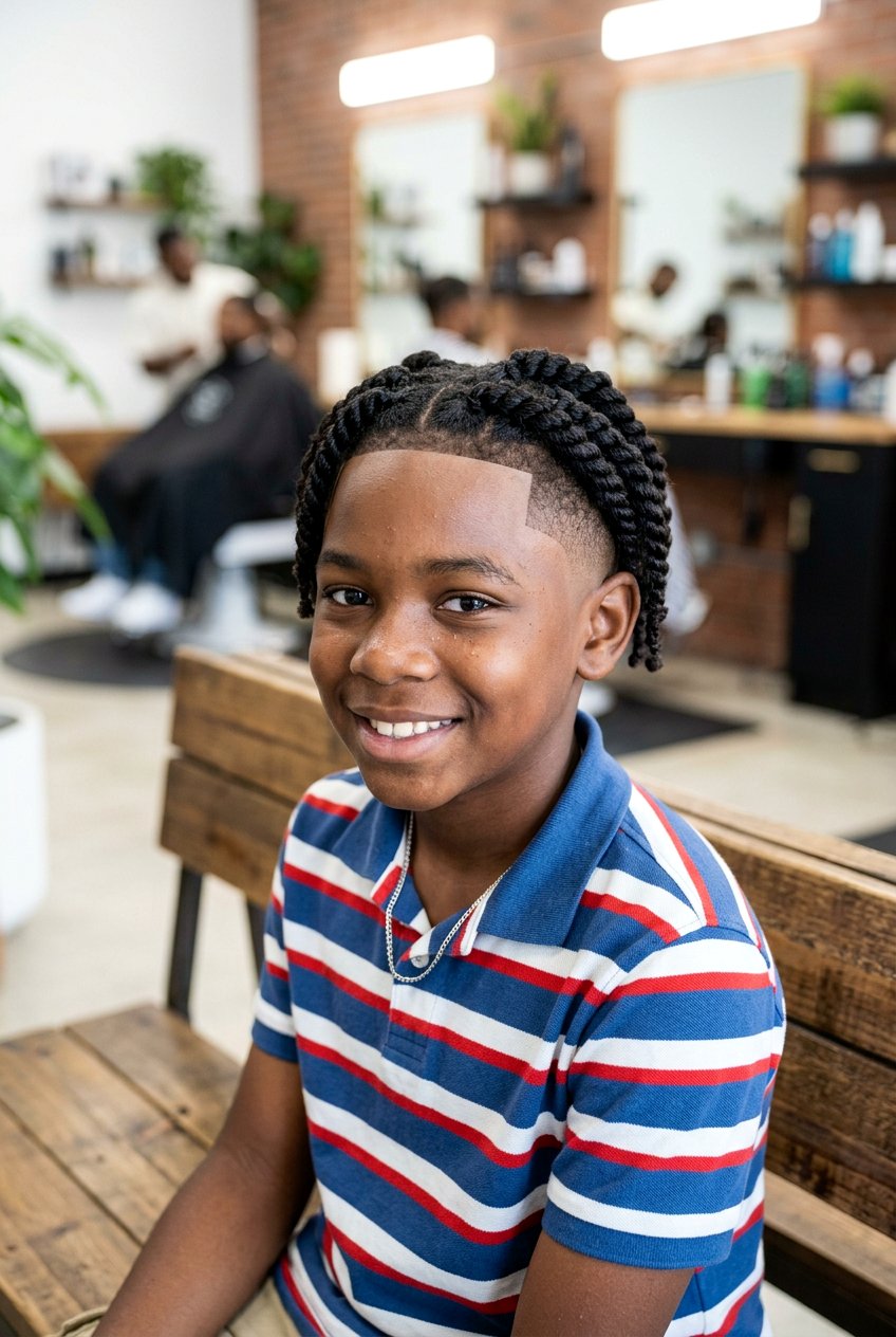 Temple Fade Rope Twists - 20 boys twists with fade - 20 boys twists with fade