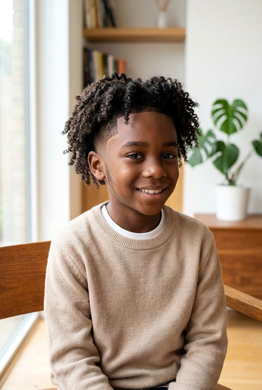 Temple Taper With Natural Curls - 20 boys haircut with taper and curls - 20 boys haircut with taper and curls
