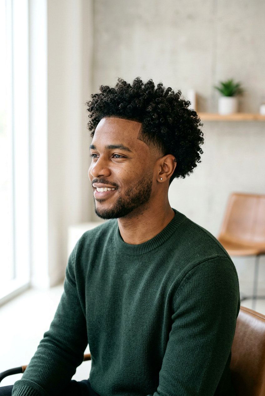 20 Best Curly Taper Fade Looks for Men to Try Right Now