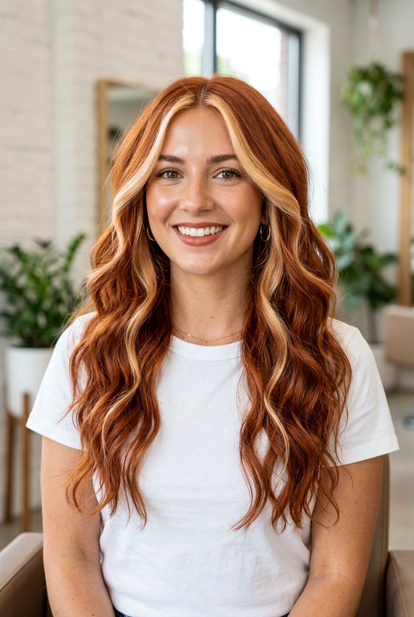 Terracotta Hair Color With Face Framing Highlights - 20 terracotta hair color - 20 terracotta hair color