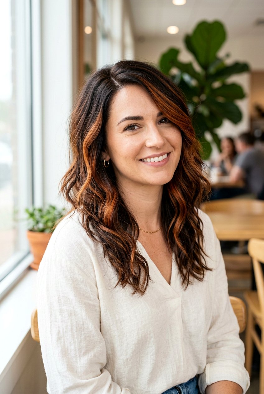 Terracotta Highlights On Dark Brown Hair - 20 terracotta hair color - 20 terracotta hair color