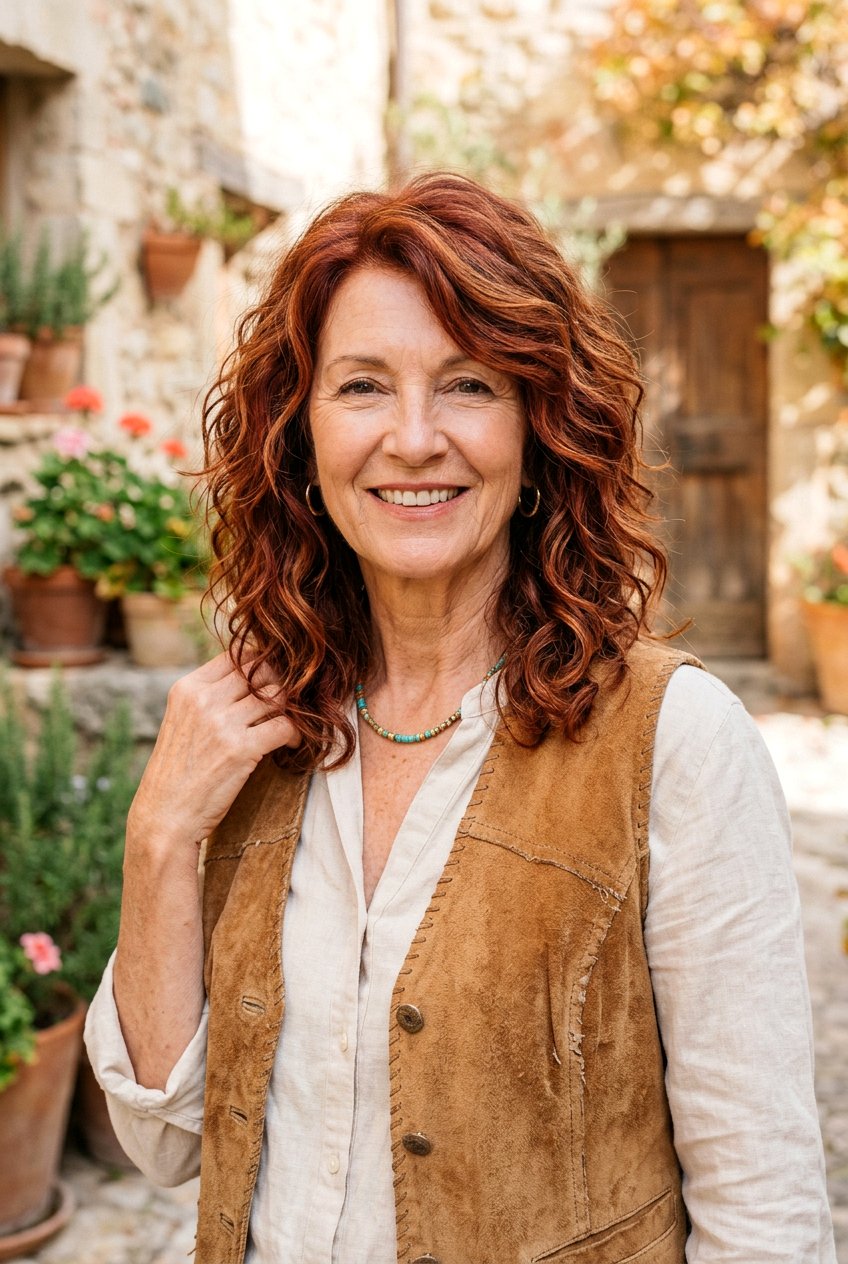 Terracotta auburn blend - 20 soft auburn hair color for older women - 20 soft auburn hair color for older women