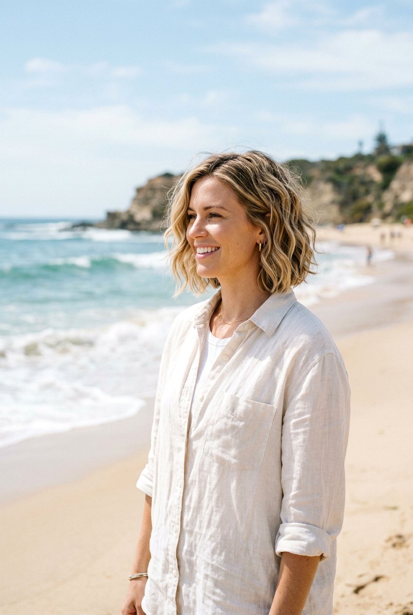 Textured Beach Wave Short Bob - 20 birthday hairstyle for short bob hair - 20 birthday hairstyle for short bob hair