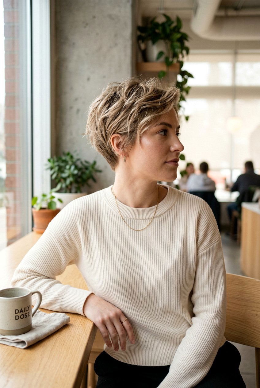 Textured Bixie Haircut For Women - 20 haircut for thinning crown women - 20 haircut for thinning crown women