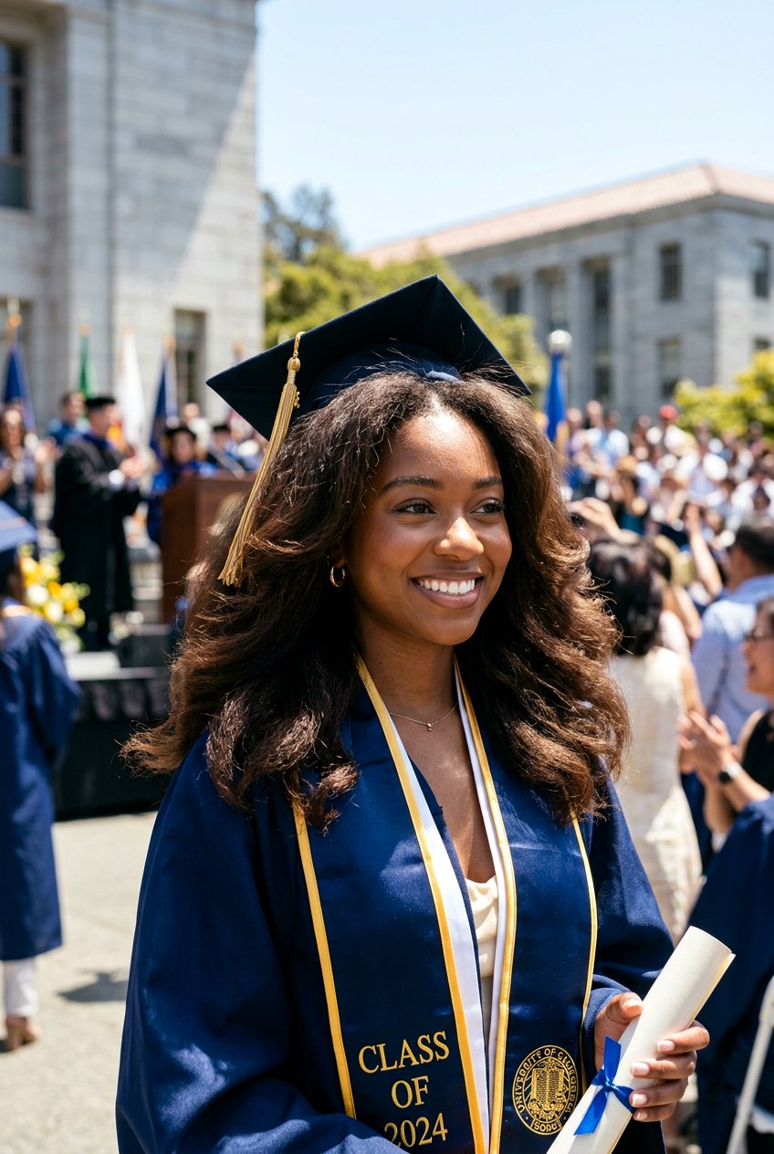 Textured Blowout with Volume - 20 graduation cap hairstyles - 20 graduation cap hairstyles