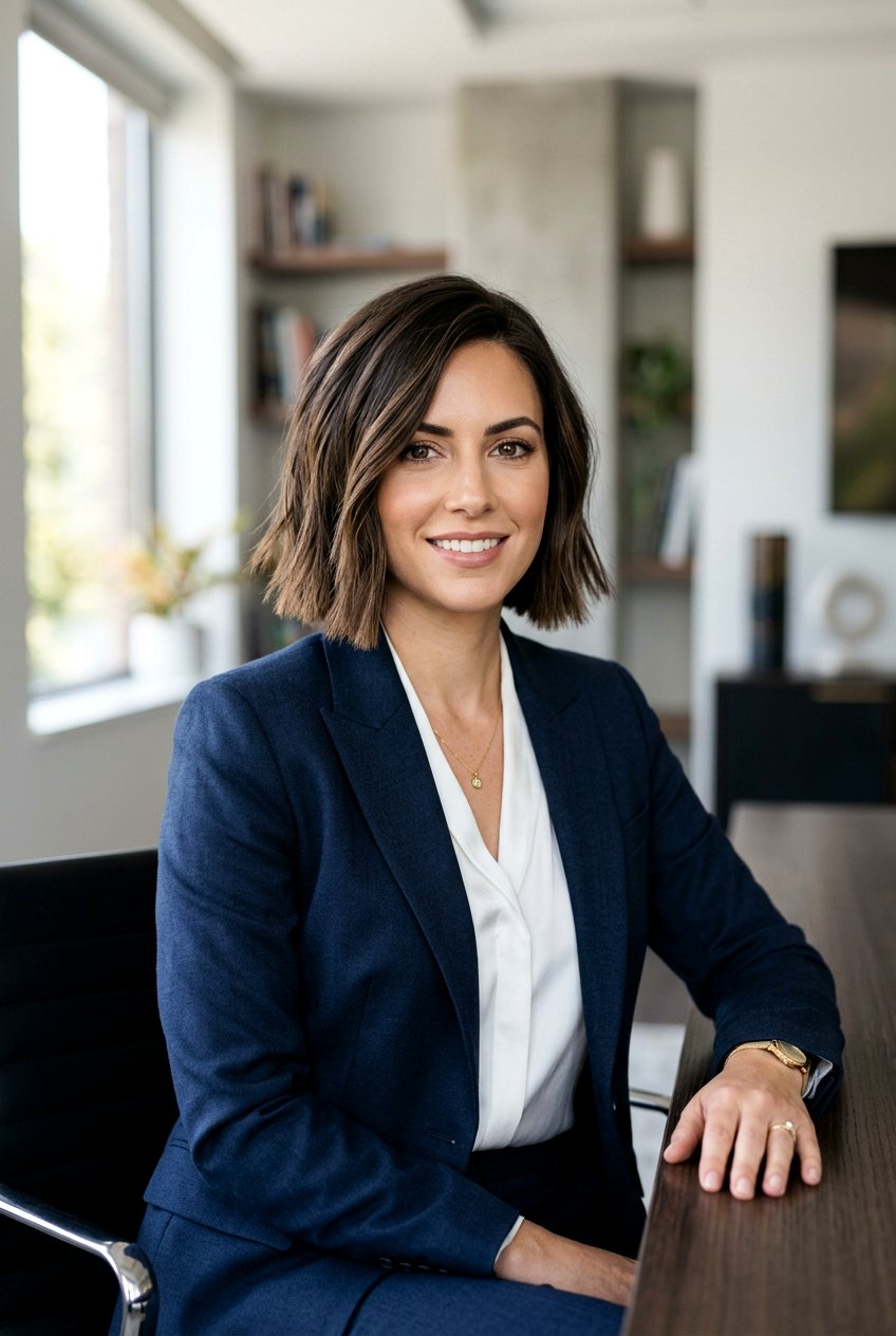 Textured Blunt Bob With Side Part - 20 modern bob haircut with movement - 20 modern bob haircut with movement