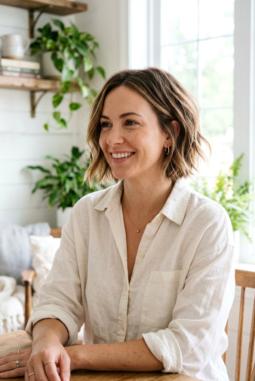 Textured Bob - 20 stylish mom haircut for fine hair - 20 stylish mom haircut for fine hair