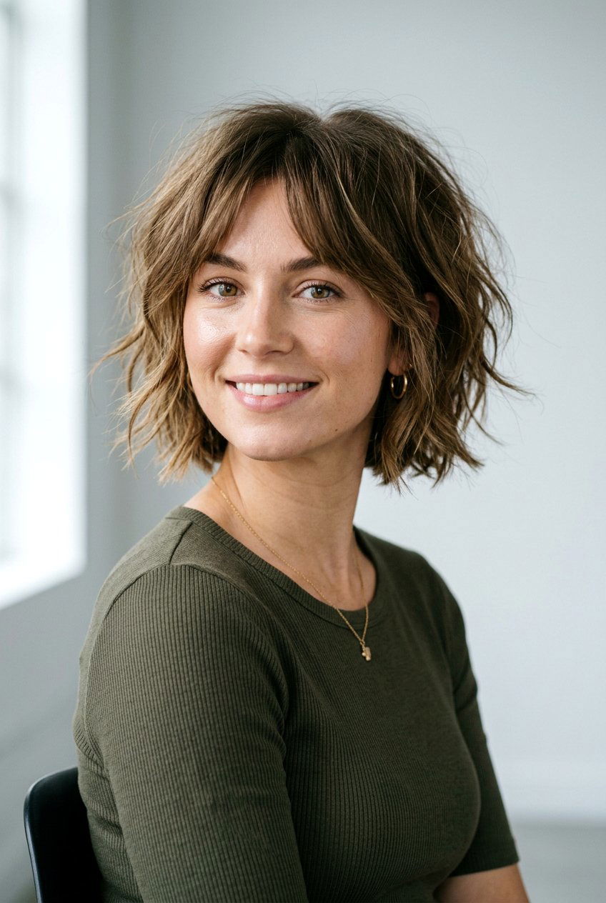 Textured Bob - 20 easy care short hairstyles - 20 easy care short hairstyles