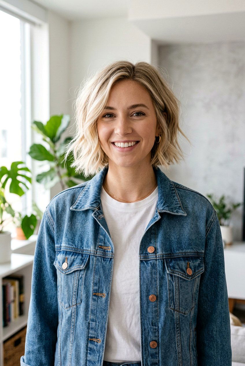 Textured Bob - 20 haircut for frizzy hair women - 20 haircut for frizzy hair women