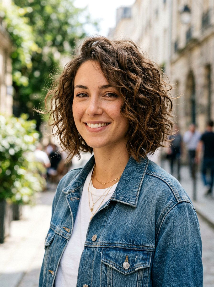 Textured Bob For Loose Curls - 20 haircut for loose curl pattern women - 20 haircut for loose curl pattern women