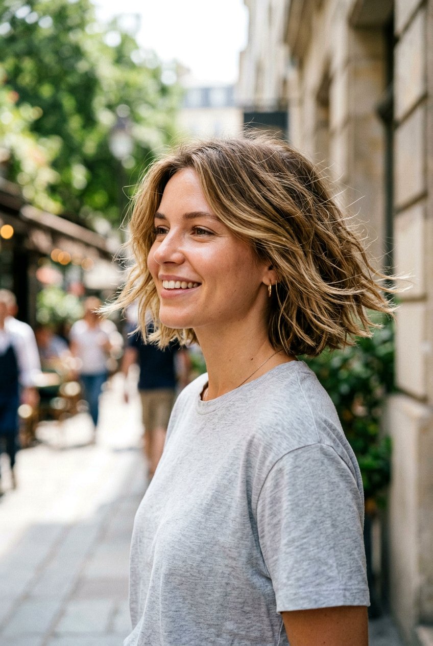 Textured Bob Haircut For Busy Mornings - 20 moms hairstyle ideas for busy mornings - 20 moms hairstyle ideas for busy mornings