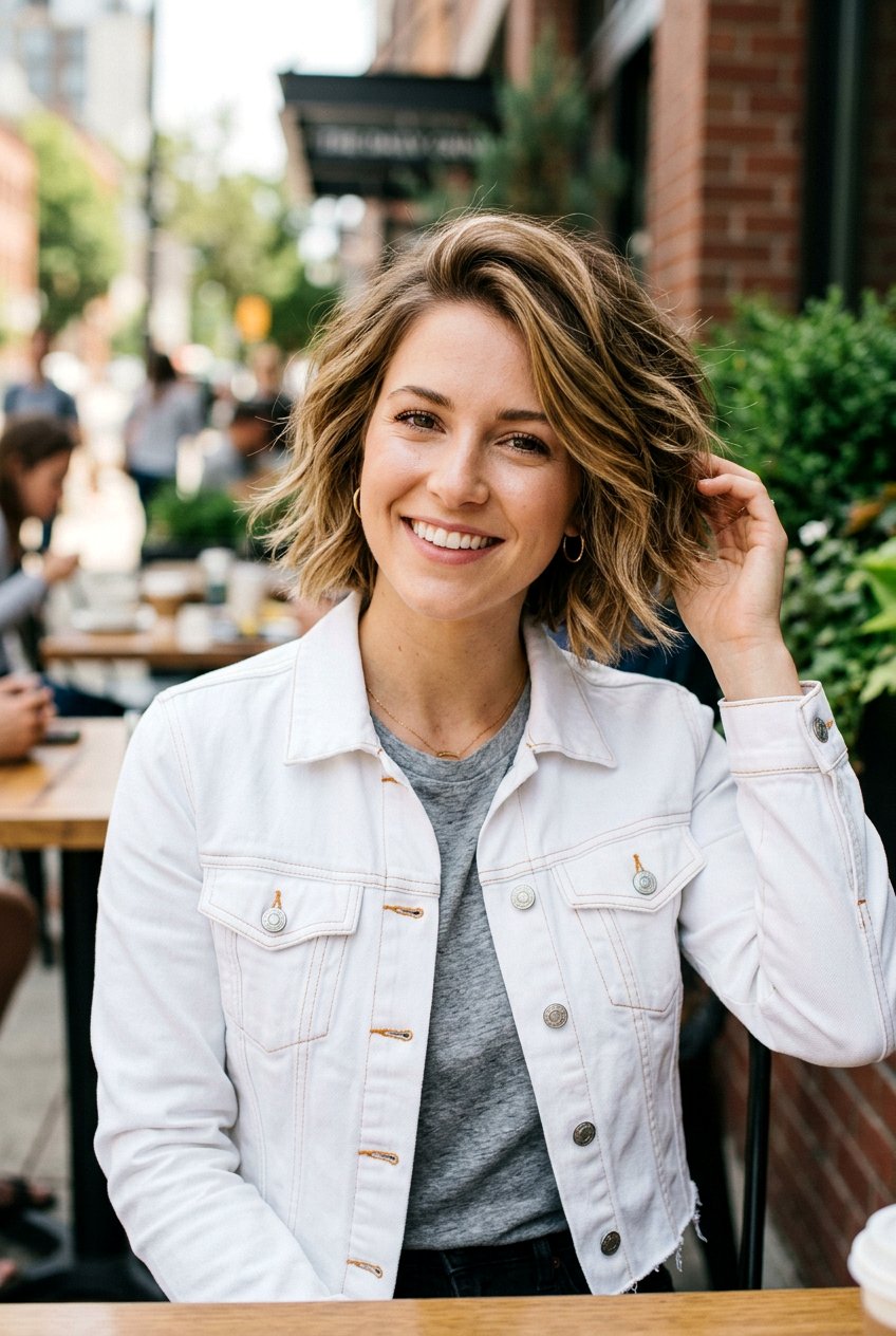 Textured Bob Haircut - 20 80s layered short haircut women - 20 80s layered short haircut women